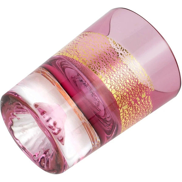 Рюмка Фудзи Gold Leaf Fuli Chilled Sake Shot Glass Pink 85 мл