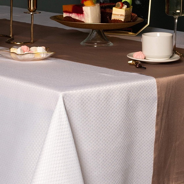 Скатерть круглая 160 см Sofi de Marko Ирида белый