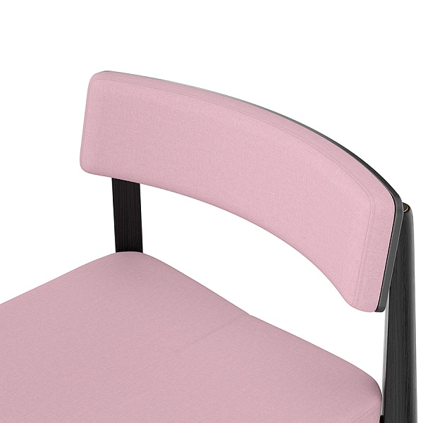 Стул барный aska, рогожка, черный/розовый