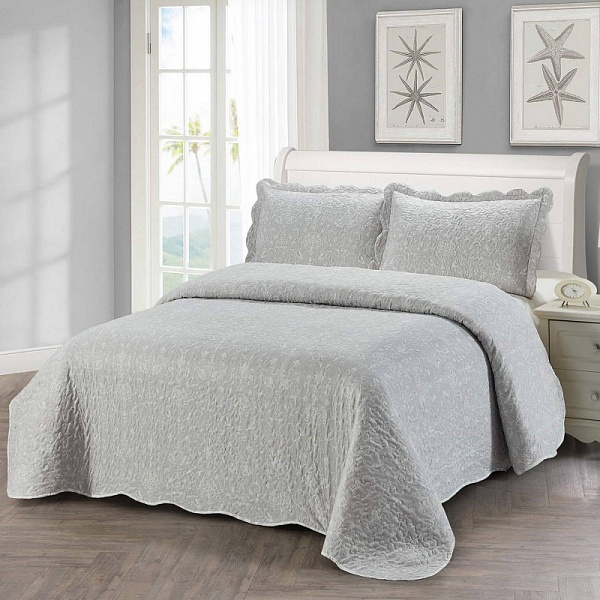 Комплект покрывало и наволочки Sofi de Marko Пэчворк №41 серый