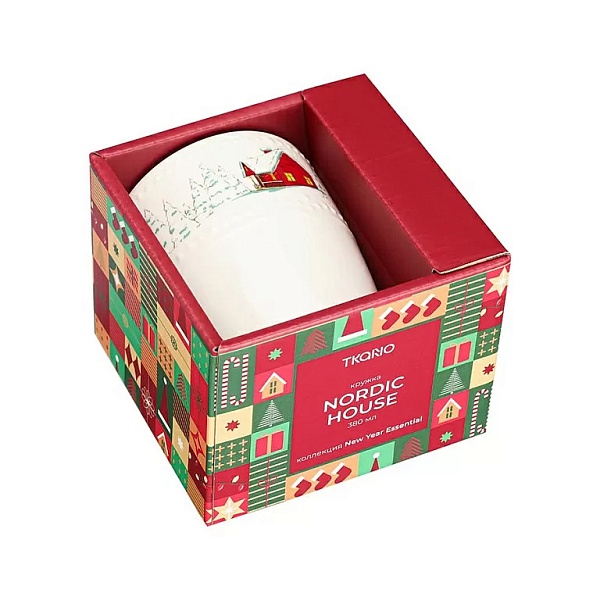 Кружка 360 мл Tkano Nordic house белая