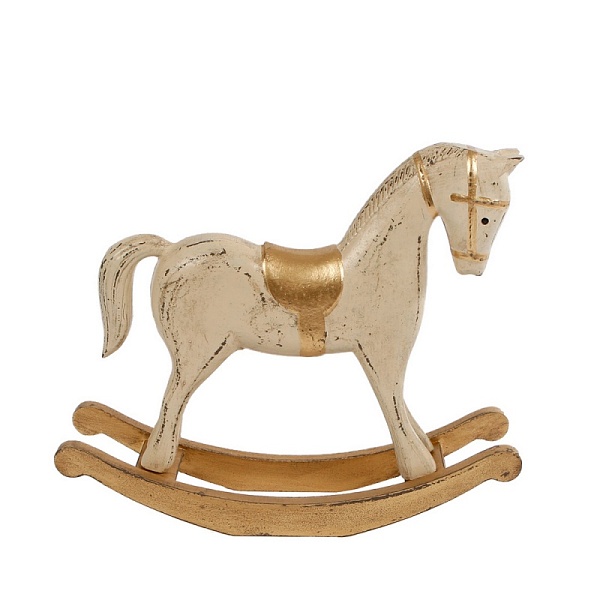 Фигурка Van Manen Rocking Horse L creme wood