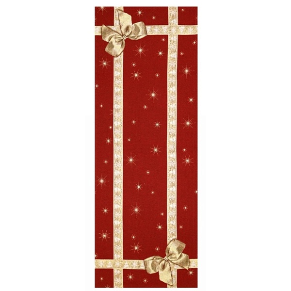 Дорожка 44 х 140 см Le Gobelin Золотой бантик красный/золотой