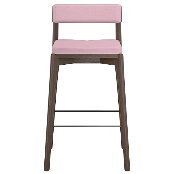 Стул полубарный aska, рогожка, венге/розовый