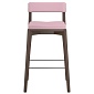 Стул полубарный aska, рогожка, венге/розовый