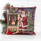 Наволочка 45х45 см Санта и свиток желаний