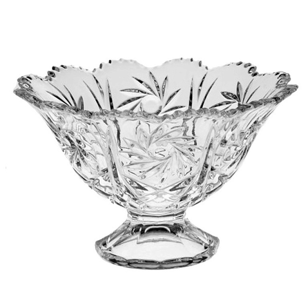 Салатник на ножке Crystal Bohemia "Pinwheel" хрусталь