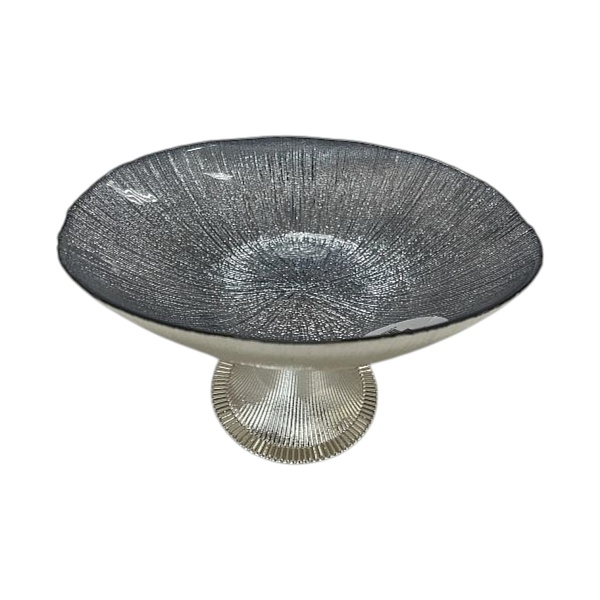 Блюдо овальное на ножке 21 см СИЯНИЕ НОЧИ