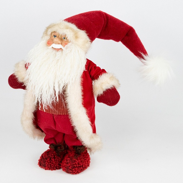 Сувенир Санта 16 x 10 x 54 см Азалия красный