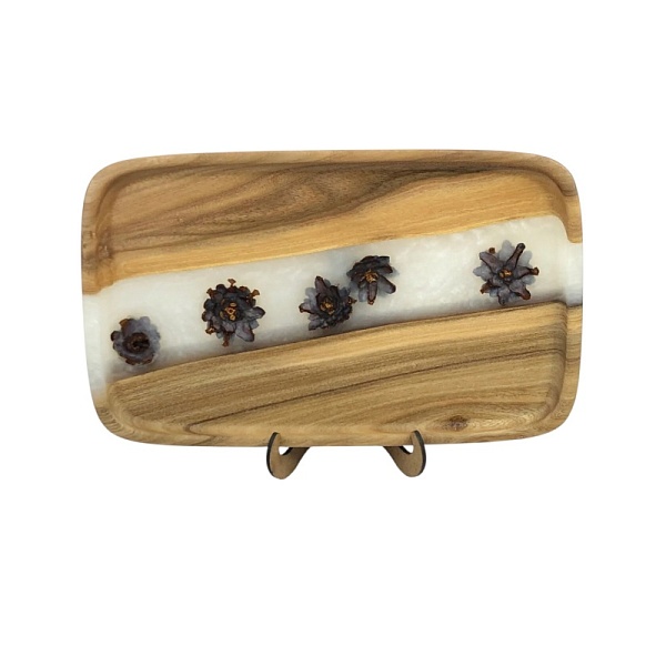 Поднос "Лука" 30 х 18 см, жемчуг с шишками