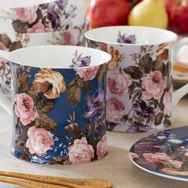 Кружка 400 мл Katie Alice Grey Floral