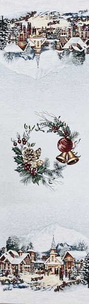 Дорожка 44 х 140 см Le Gobelin Магия зимы серебро 