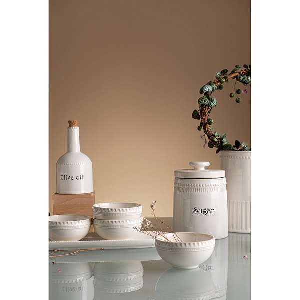 Банка для сахара 820 мл Tkano Kitchen Spirit белый