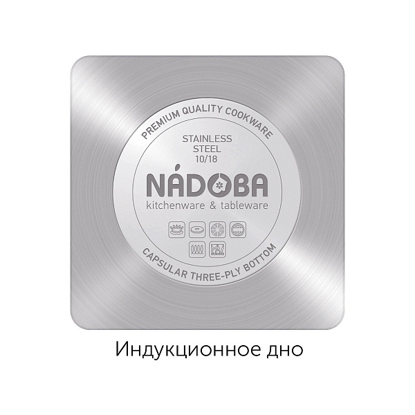 Кастрюля со стеклянной крышкой Nadoba Ludva 24 см