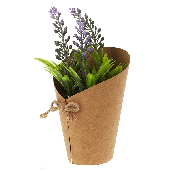 Цветок искусственный в горшке Лаванда