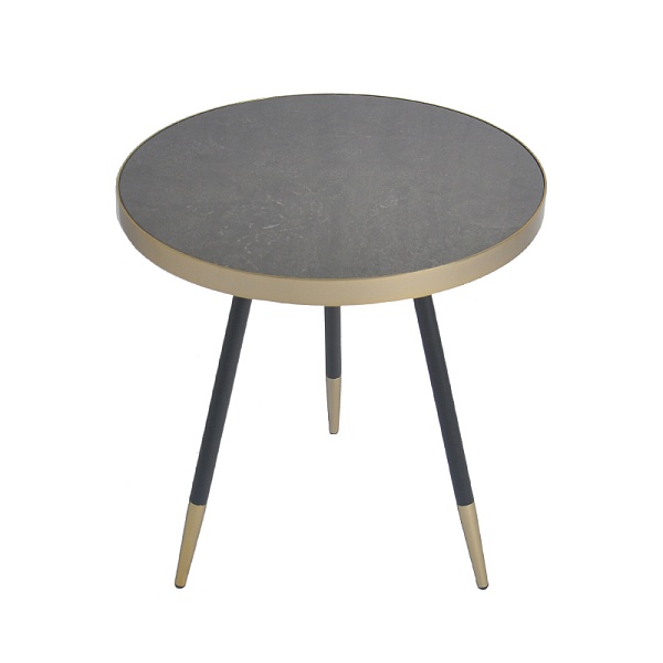 Стол hedda, D55 см, черный/матовое золото