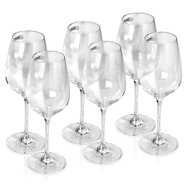 Набор бокалов для белого вина 6шт 340 мл Familia хрустальное стекло прозрачный