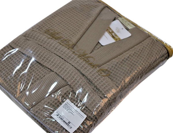 Халат вафельный кимоно Sofi de Marko Neva M кофе