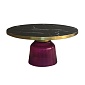 Столик кофейный odd, D75 см, черный мрамор/фиолетовый