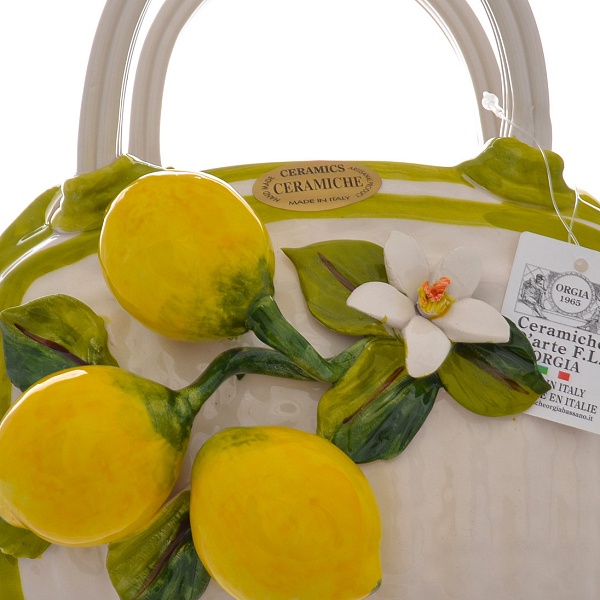 Ваза c лимонами 25 см купить в интернет-магазине • Сasa dell Arte Италия