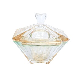 Конфетница 22 см Bohemia Gold Metropolitan с крышкой