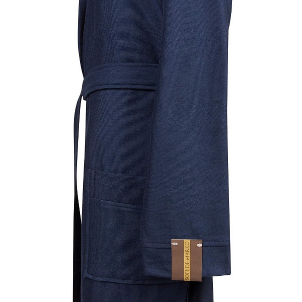 Мужской халат с капюшоном Sofi de Marko Марвин XL синий