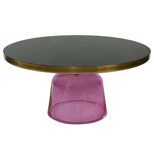 Столик кофейный odd, D75 см, черный/фиолетовый
