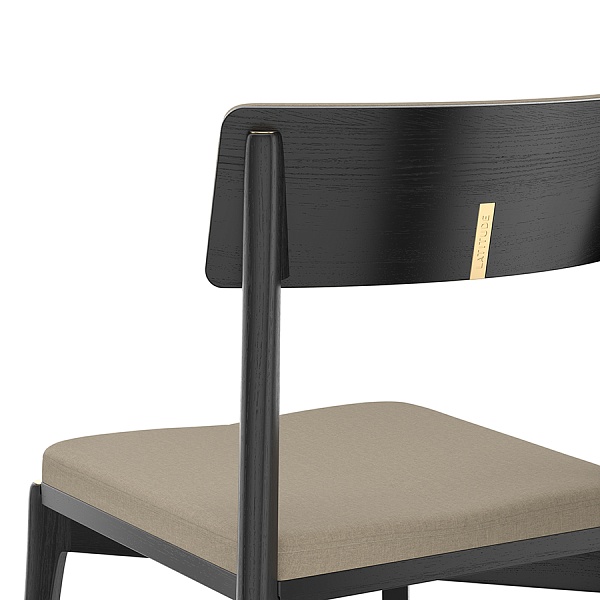 Стул рогожка Latitude Aska чёрный-бежевый