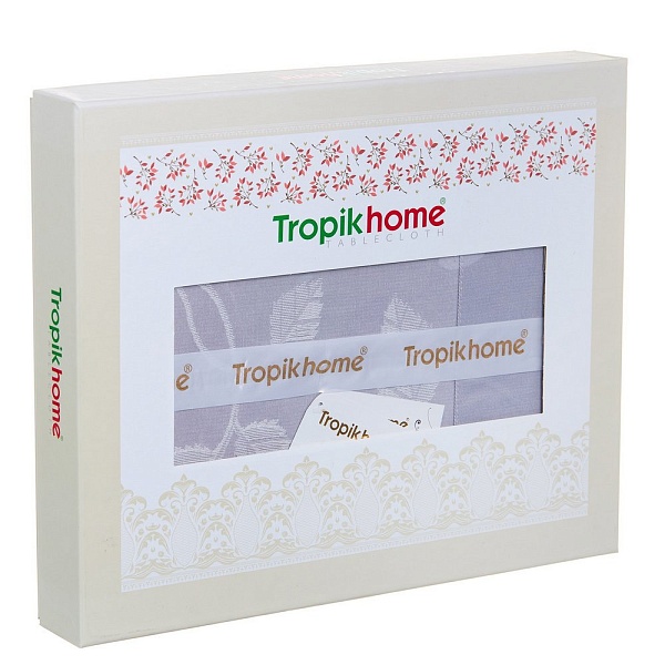 Скатерть 160 х 160 см Tropikhome серебристый