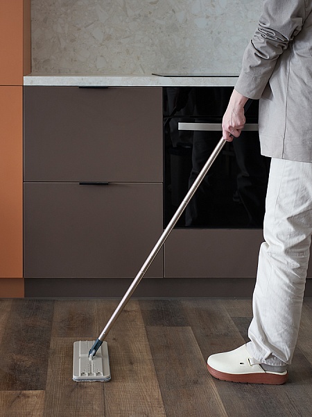 Насадка сменная для швабры Smart Solutions Cleanup серый