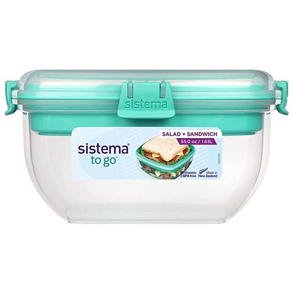 Контейнер для салата и сэндвичей 1,63 л Sistema To-Go зелёный