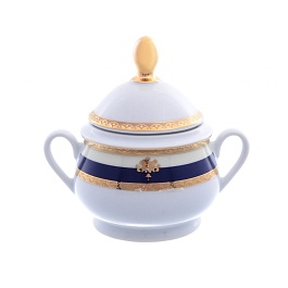 Сахарница 200 мл Thun Яна кобальтовая лента