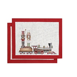 Салфетка 35 х 45 см Le Gobelin Щелкунчики красная