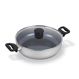 30004856 Сковорода глубокая INDU+ (28см) с крышкой