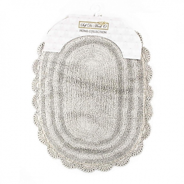 PAMELLA (серая) Коврик для ванной кружевной 50х70см