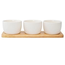 Набор чаш на подставке 200 мл Liberty Jones Soft Ripples 3 шт 