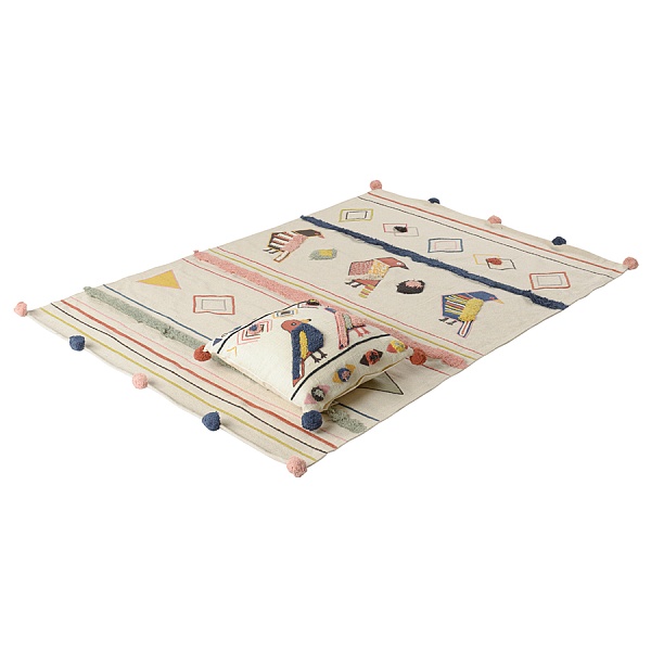 Ковер из хлопка в этническом стиле Птицы Tkano Ethnic 160 х 230 см