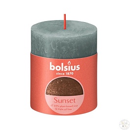 Свеча 6,8 х 8 см Bolsius Sunset Рустик эвкалипт-медь