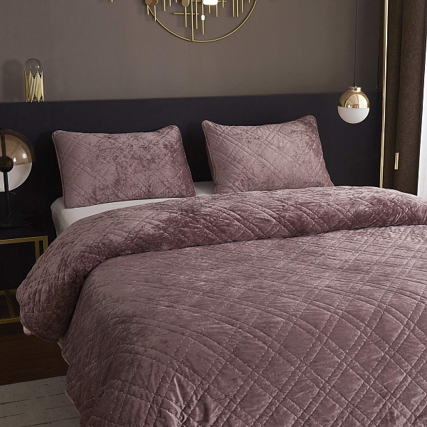 Комплект покрывало и наволочки 260 х 260 см Sofi de Marko Селена пепельная роза