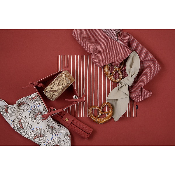 Салфетка сервировочная 45 x 45 см Tkano Prairi Цветы из хлопка молочный