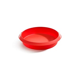 Форма для выпечки силиконовая круглая 24 см Lekue красный