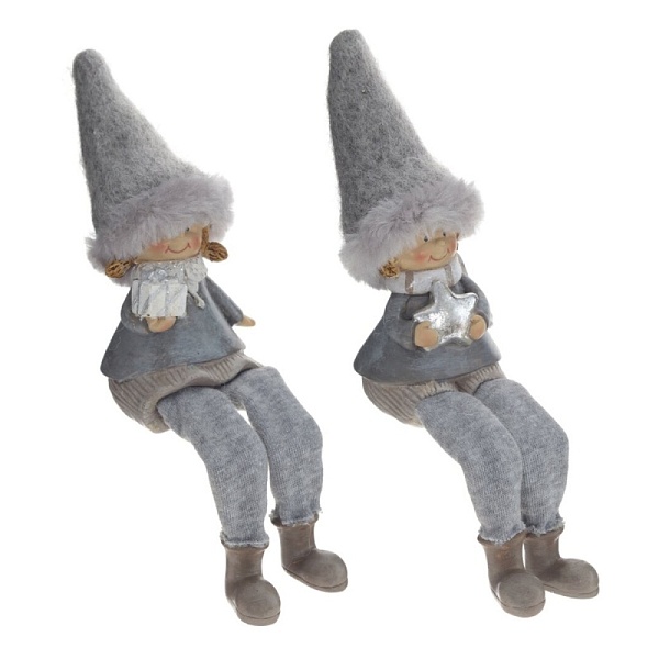 Фигурка Девочка Мальчик 22 см, серый