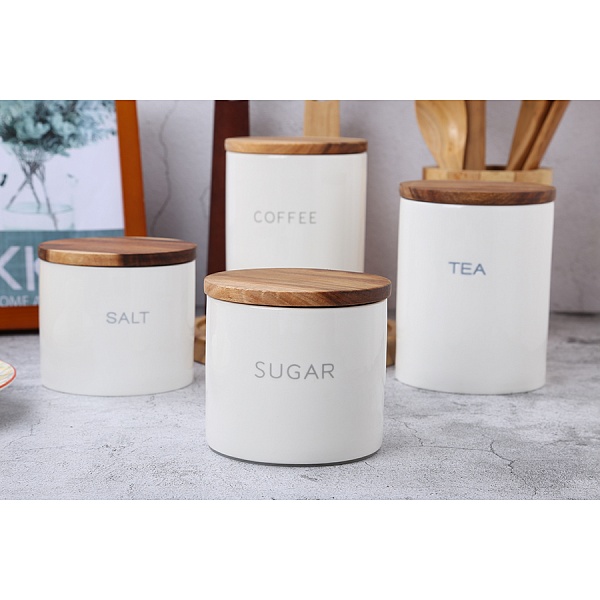 Контейнер для хранения кофе с деревянной крышкой 650 мл Smart Solutions 