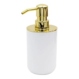 Дозатор д/жидкого мыла Alba белый/золото