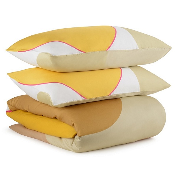 Комплект постельного белья из сатина евро Tkano Freak Fruit жёлтый