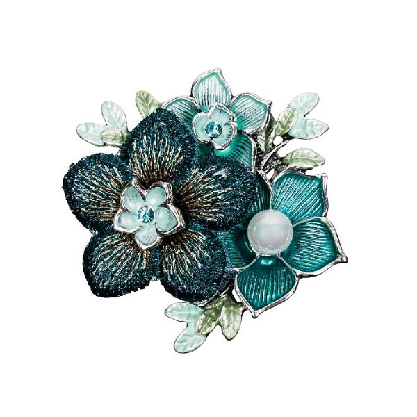 Брошь  Shadore Букет, бюрюзовый
