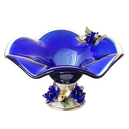 Конфетница 23 см White Cristal Сапфир