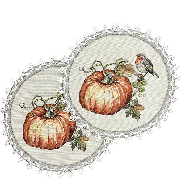 Салфетка 24 см Le Gobelin Тыквы Птичка