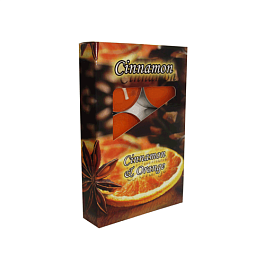 Набор плавающих свечей 17 х 4 см Adpal корица и апельсин 6 шт