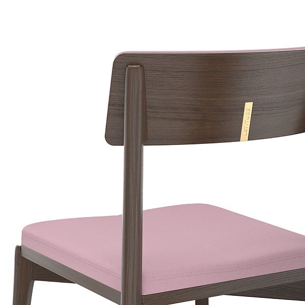 Набор из 2 стульев aska, рогожка, венге/розовый